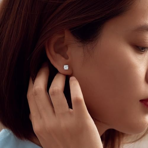 0.50 to 5.00 Carat IGI Certified Lab Grown Round Cut Diamond Studs Earrings 14k White/Yellow Gold 4 Prong Screwback Jewelry Gift Box Packaging (E-F Color, VS1-VS2 Clarity)3