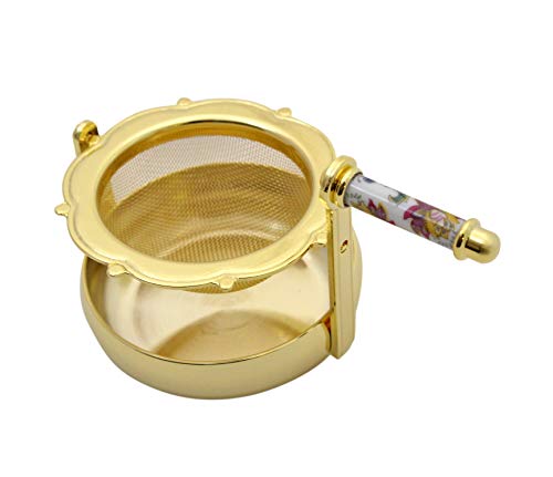 Castle Enterprise MINTON Haddon Hall Rotating Tea Strainer, Made in Japan, Gift Packaging