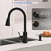 Touchless Kitchen Faucet with Pull-Down Sprayer, Kitchen Sink Faucet Stainless Steel Faucets with Soap Dispensor, Single Handle Hands-Free Sensor Suitable for 1 to 4 Hole Sink