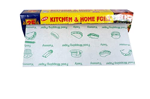 Image of Kitchen & Home FOILS Butter Paper Roll Food Wrapping Paper 25 Metres| Biodegradable | 100% Oven & Microwave Safe Upto 220C, No Added Wax or Coating, Food Safe, Parchment Paper for Baking Pack of 3