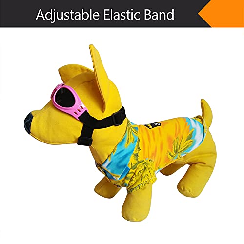 Wemay Dog Sunglasses Dog s Pet óculos de proteção Óculos de sol cinta ajustável para cão pequeno
