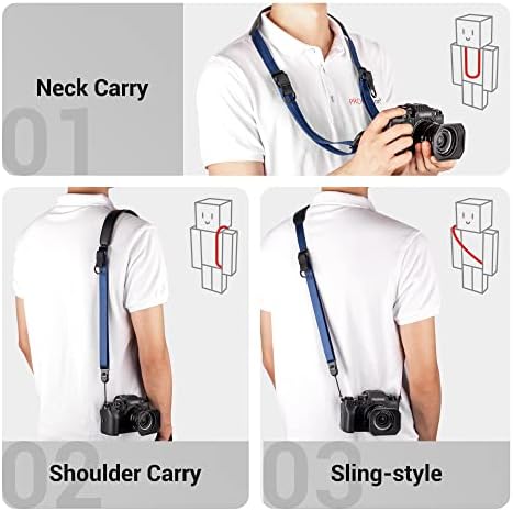 PROfezzion Camera Strap, Camera Shoulder Neck Strap for Mirrorless Camera Comfortable Quick Release for Canon EOS R8 R50 R6 Mark II R7 R10 R5 R R6 R3 RP R5C M50 Mark II M6 Mark II M5 M6 M50 & more