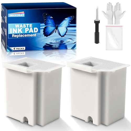 Waste Ink Pad Replacement with Reset Software for Ecotank ET-2800 ET-4800 ET-2720 ET-2803 ET-2400 ET-4700 2800 4800 2720 2803 ET2800 ET4800 Printer, Maintenance Box with Reset Software (2 Packs)