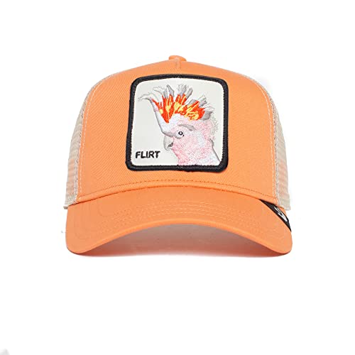 Goorin Bros. The Farm Adjustable Snapback Mesh Trucker Hat, Coral Flirty Bird, One Size #TOP1