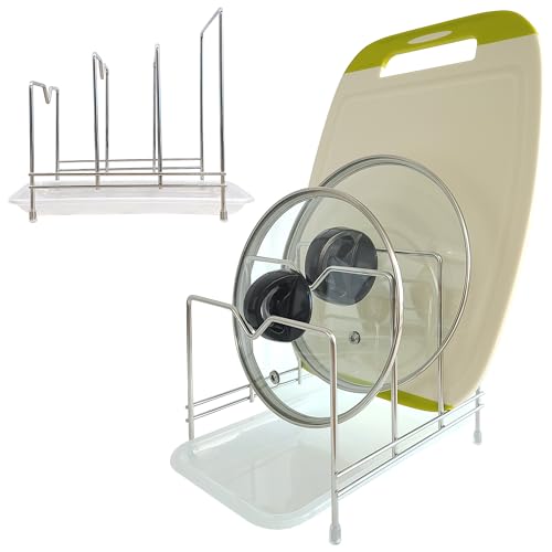 HW GLOBAL Topfdeckelhalter Schneidebretthalter 2er Set