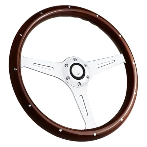 15" Vintage Wood Grain Racing Steering Wheel Cover