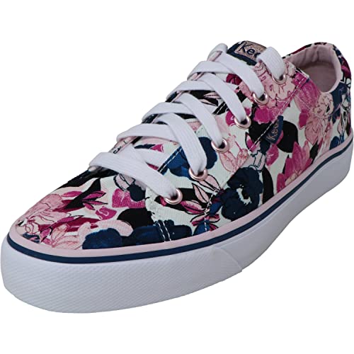 Keds Womens Jump Kick Floral Sneaker, White/Teal, 5 Us #TOP12