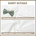 Juivesia Baby Boy Clothes Suits Infant Gentleman Wedding Outfit Formal Dress Shirt Vest Bowtie Pants 4Pcs Baby Suit Sets (Light Green, 18-24 Months)
