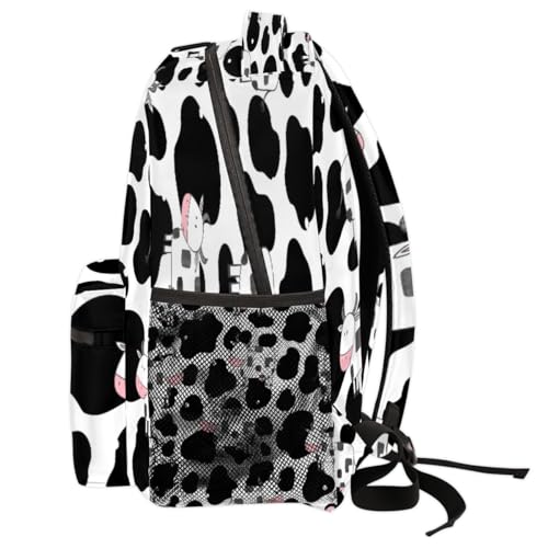 Sac à dos imprimé vache avec grand compartiment ordinateur portable 21L - 4