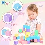 Magnetic Blocks for Kids 3-5 MacaronToddler Magnet Tiles Construction Building Cubes Toys for 3 4 5 6 7 8+ Year Old Boys Girls Son Creative STEM Educational Montessori
