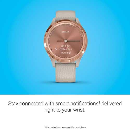 Garmin Hybrid Smartwatch With Real Watch Hands And Hidden Color Touchscreen Displays, Rose Gold With Light Sand Case And Band, 39Mm, 010-02238-02 #TOP4