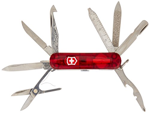 Victorinox Swiss Army Multi-Tool, Midnite MiniChamp Pocket Knife, Ruby