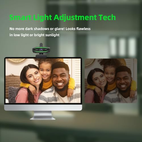 Image of 1080P HD Webcam, USB Plug & Play Computer Camera, Auto Low-Light Streaming Camera, RGB Status Light Web cam, Noise-Canceling Microphone Webcam - for Video on Laptop & Desktop