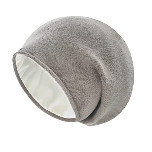 Facecozy Satin Lined Beanies Slouchy Knit Beanie Hat Cashmere Blend Winter Hat For Women Soft Wool Skull Beanies Cap (Camel) #TOP7