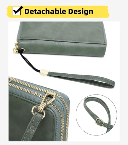 Men's Genuine Leather Wallet with Detachable Chain & Vintage Snap Closure (Black)4