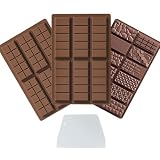 FISH DRAGATE 3 pièces moule tablette chocolat,moules à chocolat en silicone, avec grattoirs, moules à pâtisserie pour le chocolat, les barres de céréales, les gâteaux,les pralines （3 spécifications）