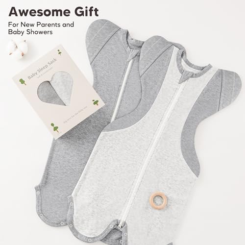 Image of Susurration 2-Pack Baby Swaddle Sleep Sacks - Swaddles for Newborns, Infant 0-3-6 Months, Baby Girls, Boys, Soft & Snug Newborn Sleep Sack, Nursery Swaddling Blankets