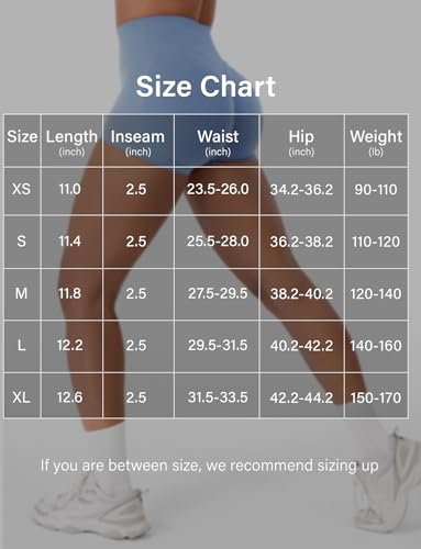 Image of VOYJOY Women Workout Impact Shorts 2.5 inch / 3.6 inch / 4.5 inch / 6 inch Scrunch Butt Booty | Tummy Control, High Waisted, Bike Short, Gentle Compression, for Women