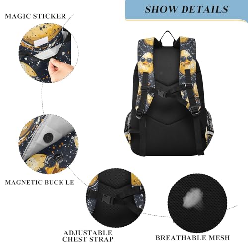 Cool Rubber Duck Black Laptop Backpack Purse for Women Men School Bag 17 Inch Bookbag Student Boys Girls Travel Casual Daypack3
