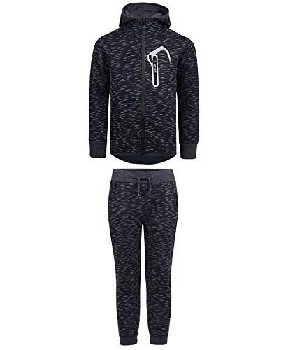 LOTMART Jungen Mädchen 2-TLG Trainingsanzug Kinder Kapuze Pullover Trainingshose Hose - Marine, 104 Cover