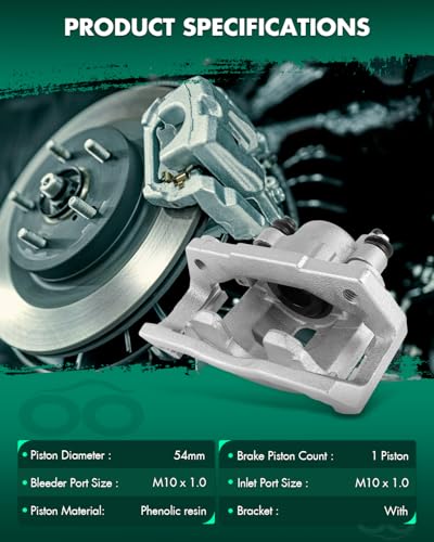 Image of SCITOO 18B4837A 18B4836A Rear Left & Right Disc Brake Calipers w /Bracket Fit For Dodge For Durango 2003,For Dodge For Ram 1500 Van 2003, Single Piston