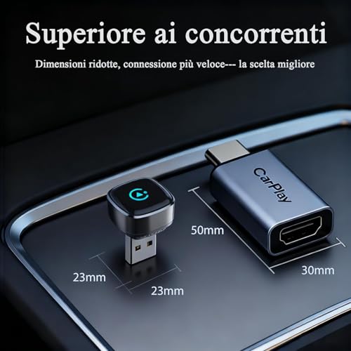 image for Pluvixa Wireless Carplay Adapter, Suitable for Vehicles Equipped with 