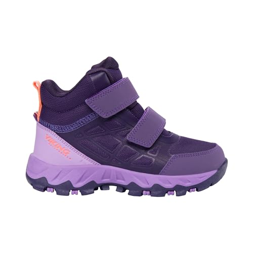 Viking Unisex Kinder Track Mid Wp 2v Walking Shoe, Aubergine...