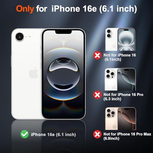 Image of Back Case Cover for Apple iPhone 16e | Mag-Safe Compatible | Camera Protection | Transparent Mobile Phone Case Cover for Apple i Phone 16e / i Phone 16 e | PC & TPU Transparent Back Cover