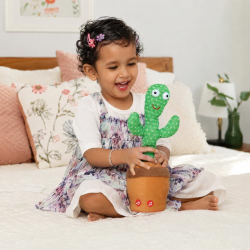 Image of TrollGadgets Talking Dancing Cactus Toy for Kids with Singing, Recording & Repeat Function | Songs, LED Lights, Interactive Musical Toy | Funny Educational Baby Toy & Home Decor Gift for Boys & Girls