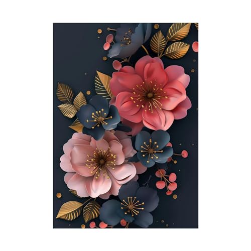 Art mural sur toile de fleurs 60x80cm pour illuminer votre salon moderne