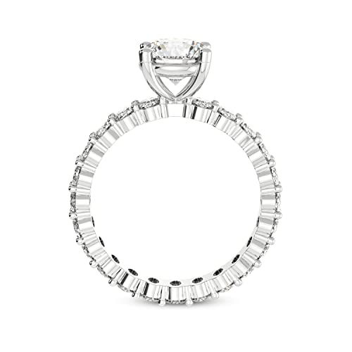 FRIENDLY DIAMONDS Lab Grown Diamond Ring For Women IGI Certified | 1-5 Carat Celeste Side Oval Diamond Eternity Ring | 14K Or 18K White, Yellow Or Rose Gold | FG-VS Quality4