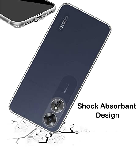 Image of COVERBLACK Transparent Rubber Case Back Cover for Oppo CPH2477 /Oppo A17 - Transparent