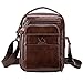 Leather Shoulder Messenger Bag Handbag for Men Outdoor Travel Business Crossbody Small Briefcase Phone Wallet Tote Casual Sling Daypack