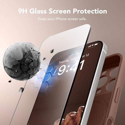 Image of Magnetic for iPhone 16 Pro Max Case, Compatible with MagSafe, [Full Camera Protection][Screen Protector] Silicone Shockproof Protective Phone Case for iPhone 16 Pro Max 6.9 inch, Brown
