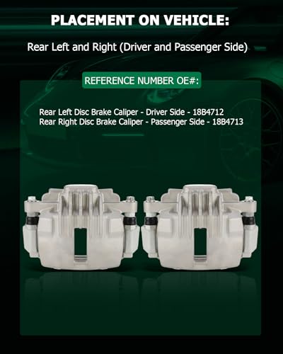 Image of SCITOO 18B4713 18B4712 Rear Left & Right Calipers w /Bracket Fit For Chevy Blazer 98-05,For Chevy S10 98-04,For GMC Jimmy 98-05,For GMC Sonoma 98-04,For Isuzu Hombre 98-00,For Oldsmobile Bravada 98-01