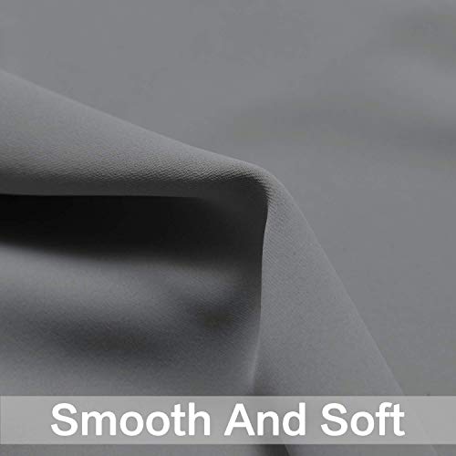 Yakamok Room Darkening Grommet Window Drapes Thermal Insulated Light Blocking Blackout Curtains for Bedroom(38Wx63L,Grey,2 Panels)