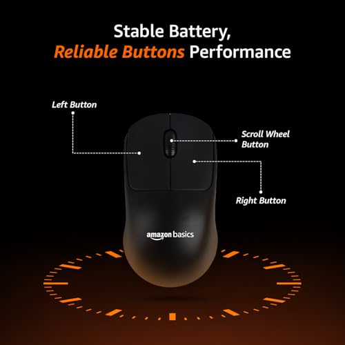 Image of Amazon Basics Wireless Keyboard and Mouse Combo | 2.4GHz Wireless | Full-Size 104-Key Keyboard with ₹ Key | Low-Noise Typing | Compact Ergonomic Mouse | USB Receiver | Windows XP 7 8 10 11