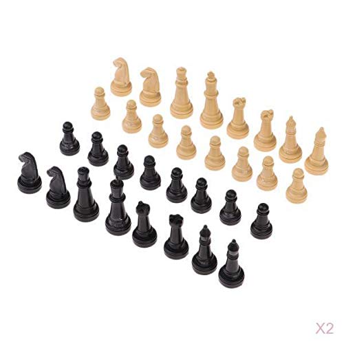 ATORSE Toy 64pcs/lot Plastic Chess Pieces Only Board Game Checker Pawns Accessories-Toys & Hobbies-Games-Chess-Chess Accessories-image-30
