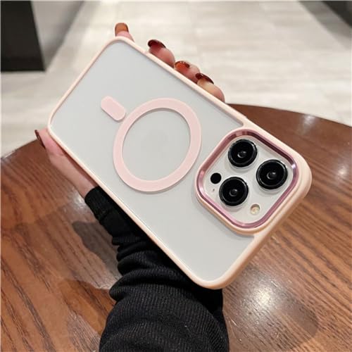 Étui magnétique rose pour iPhone 12 transparent idéal pour les trajets du quotidien