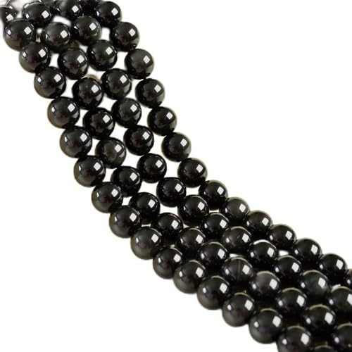 35pcs 10mm Natural Rainbow Obsidian Beads Gemstone Beads Round Loose Beads for Jewelry Making