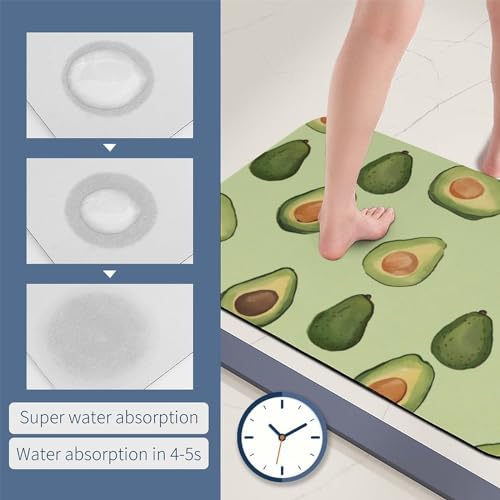 Tapis de bain absorbant séchage rapide envers caoutchouc antidérapant