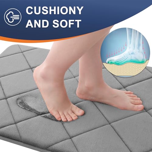 Olanly YSDD10F10-41X61 Memory Foam Bath Mat 24X16, Ultra Soft And Absorbent Bathroom Mat, Machine Washable Bathroom Rugs thumb #2