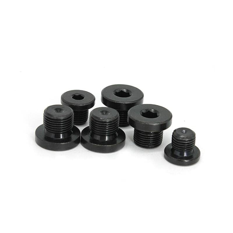 Rosca macho métrica de acero al carbono, casquillo hexagonal negro, brida, tapón hexagonal interior, instalación de tubería hidráulica de aceite (tamaño: 1,5)(Size:2)