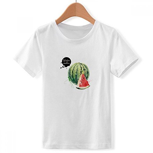 T-shirt pastèque col blanc résistant pour garçons actifs taille médium