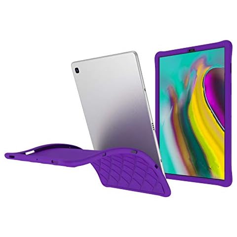 EpicGadget Samsung Galaxy Tab S5e Case T720/T725, Diamond Grid Silicone Rubber Gel Cover Case with Full Protection for 2019 Galaxy Tab S5E 10.5" Tablet (Purple) Cover