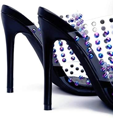Cape Robbin Women's Mules High Heels Slip On Shoes (Black, Numeric_11) | Image 5