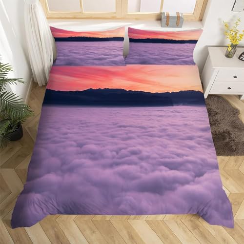 Parure housse de couette 120 x 150 cm White Clouds qualité supérieure microfibre