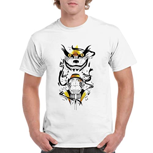 Camiseta de Hombre Shuriken Manga Anime Zorro Nueve Colas 036 M