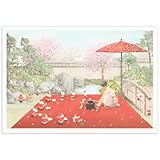 ミニサンタ グリーティングライフ クリスマス カード 和風 お茶会 SJ-78