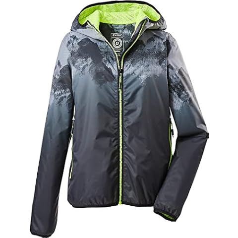 Killtec Jungen Lyse Bys Jckt Funktionsjacke Regenjacke mit Kapuze packbar, Schwarz, 152 EU Cover